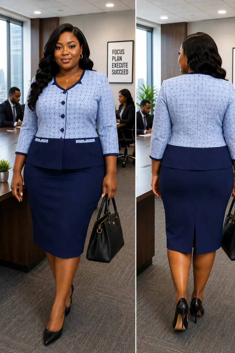 Light Blue & Navy Suit
